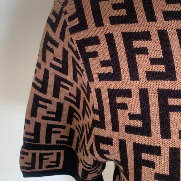 Fendi Black and Brown Forever Fendi Dress - Picture 4 of 9